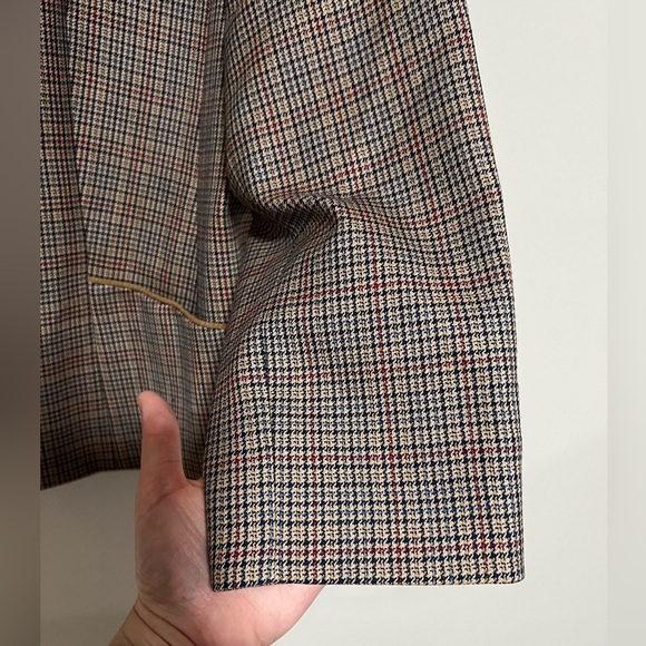 Pendleton Women’s 100% Wool Multicolor Houndstooth Blazer Size 18W Preppy - Picture 5 of 8
